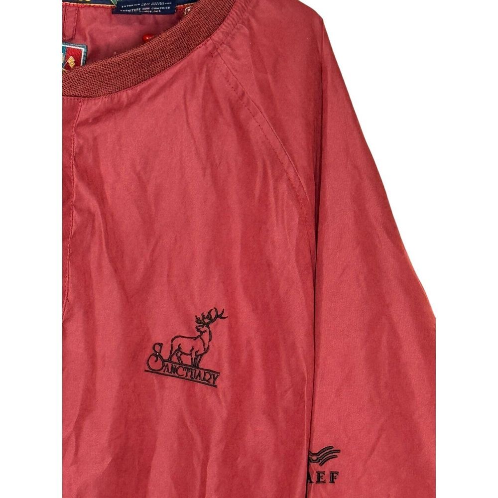 Sun Ice Men Jacket Embroidered Windbreaker V-Neck Outdoor 1/4 Snap Pockets Large - Picture 2 of 11